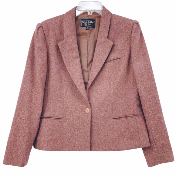 Vintage Jackets & Blazers - Vintage Wool Blend Single Button Blazer